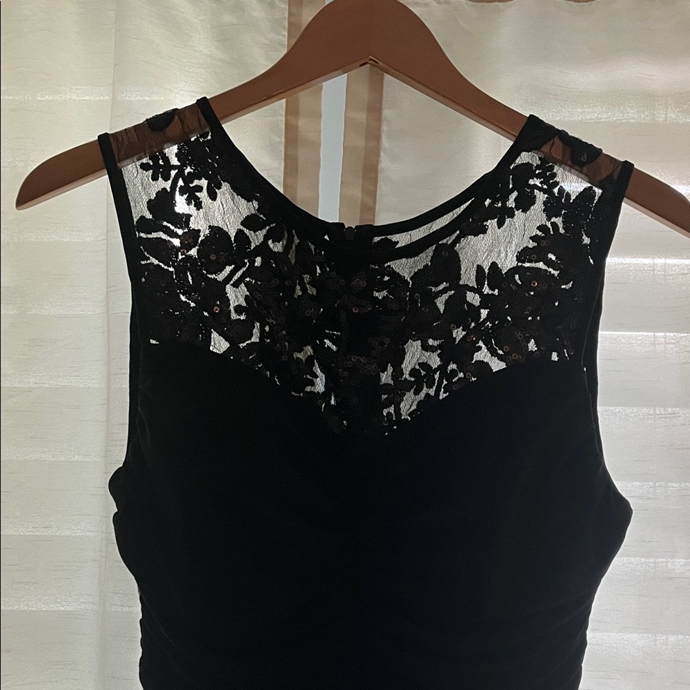 Windsor Elegant Black Floral Lace Dress